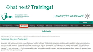 All rights reserved, © 2015 ICM UW 19
What next? Trainings!
 
