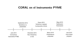 CORAL en el instrumento PYME
 