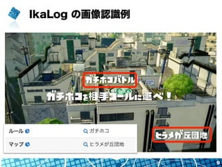 IkaLog の画像認識例
9
 