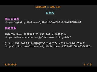 SORACOM Beam から AWS IoT へのデータ送信