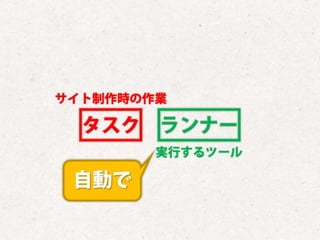まだタスクランナー使っていないって本当（マジ）？　仕事に対する効率化意識向上のための gulp ハンズオン