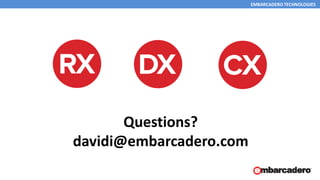 EMBARCADERO TECHNOLOGIES
Questions?
davidi@embarcadero.com
 