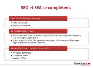 Synodiance > Stratégie de synchronisation SEO SEA - EBG - 23/10/2015