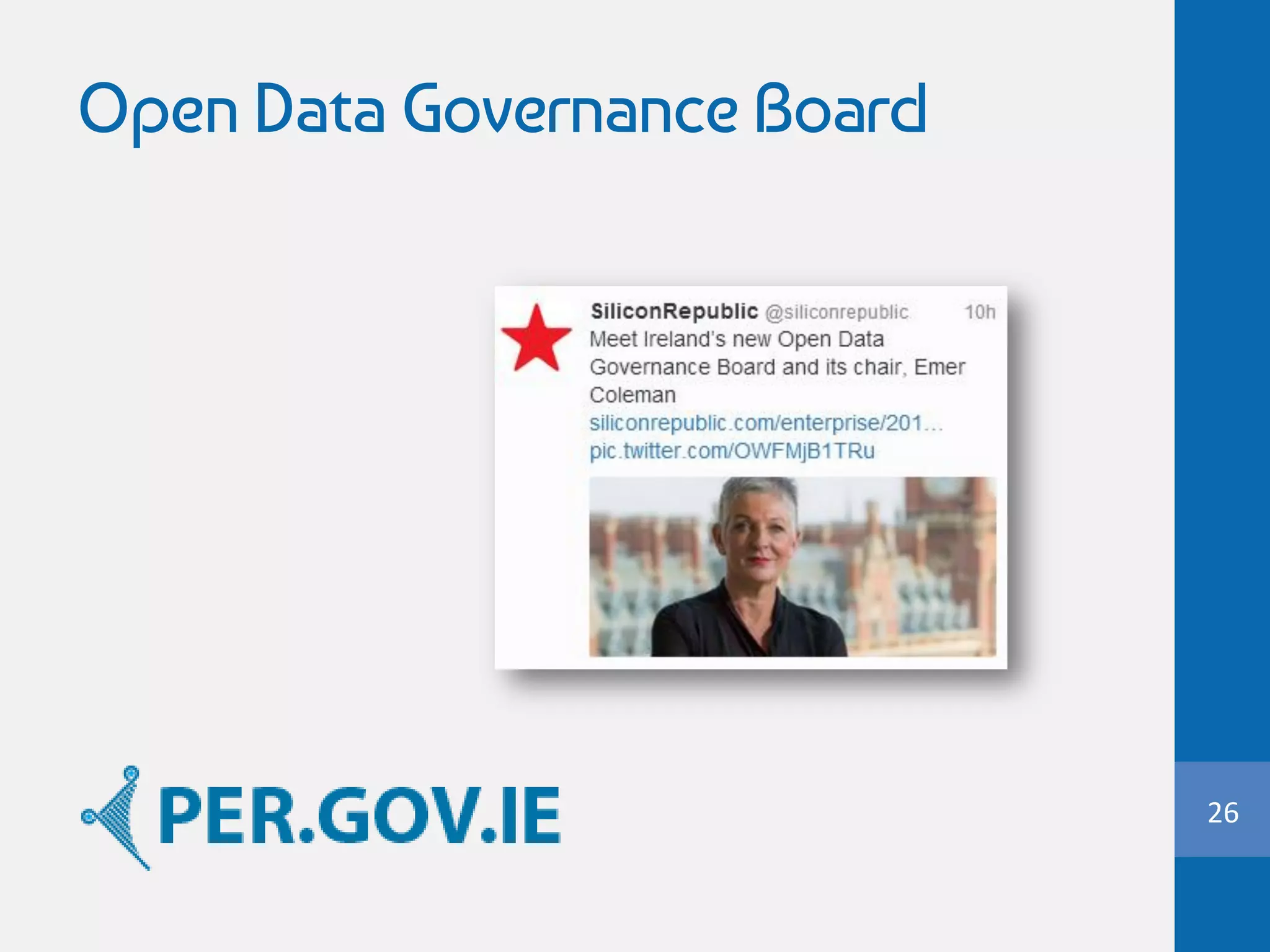 Open Data Governance Board
26
 