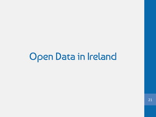 Open Data in Ireland
21
 