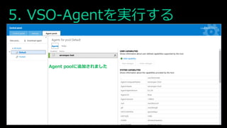 5. VSO-Agentを実行する
Agent poolに追加されました
 