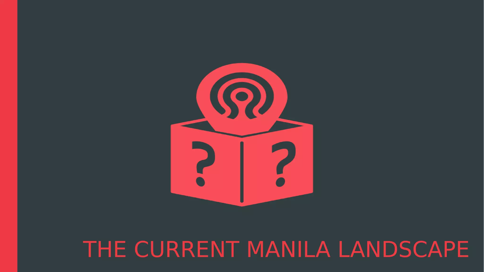 THE CURRENT MANILA LANDSCAPE
 