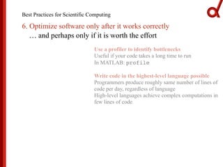 Journal Club - Best Practices for Scientific Computing