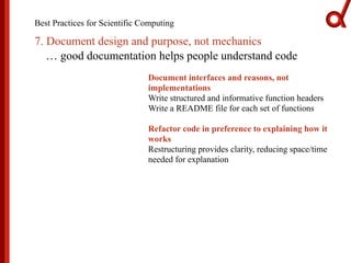 Journal Club - Best Practices for Scientific Computing