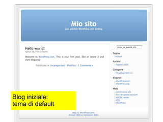 Blog iniziale:
tema di default
24
 