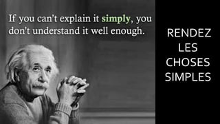 RENDEZ
LES
CHOSES
SIMPLES
 