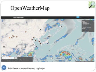 42
OpenWeatherMap
http://www.openweathermap.org/maps
޹޹
http://xn--pnvkarte-
m4a.de/?zoom=11&lat=35.69582&lon=139
.7791&layers=TBTTT
http://xn--pnvkarte-
m4a.de/?zoom=11&lat=35.69582&lon=139
.7791&layers=TBTTT
 