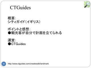 56 http://www.ctguides.com/createwalk/landmark
Ҫ
ƥɣꥹ
ݥȤȸ룺
QͤԷ֤ӋƤ
\ӣ
CTGuides
CTGuides
 