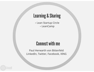 Lean Startup Basics @ FinTechMeetup Frankfurt