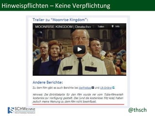 @thsch
Hinweispflichten – Keine Verpflichtung
 