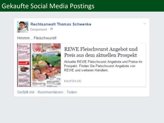 @thsch
Gekaufte Social Media Postings
 