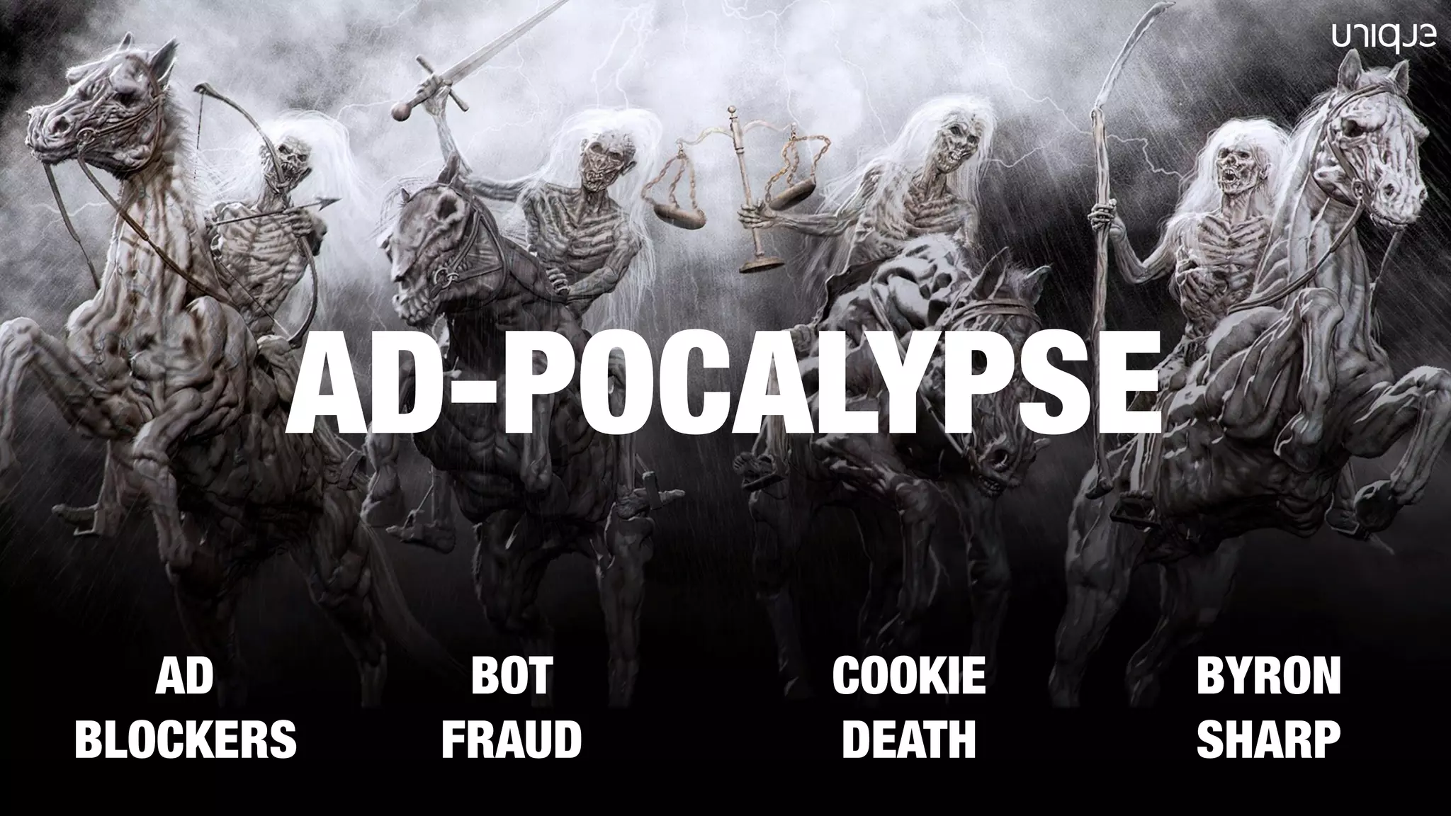 AD
BLOCKERS
BOT
FRAUD
BYRON
SHARP
AD-POCALYPSE
COOKIE
DEATH
 