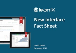 New	
  Interface	
  
Fact	
  Sheet
LeanIX	
  GmbH
November	
  2015
2.0
2.0
 