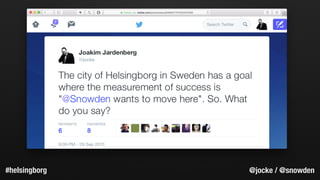#helsingborg @jocke / @snowden
 