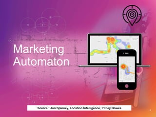 5
Marketing
Automaton
Source: Jon Spinney, Location Intelligence, Pitney Bowes
 