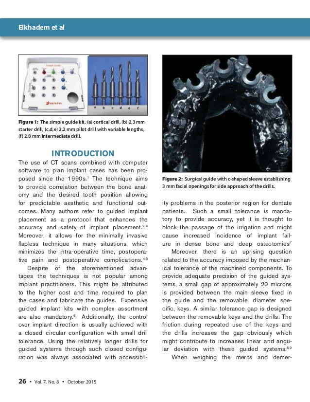 The Journal of Implant & Advanced Clinical Dentistry Oct. 2015