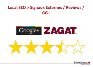 Local SEO > Signaux Externes / Reviews /
GG+
 