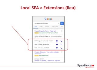 Local SEA > Extensions (lieu)
 