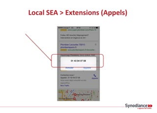 Local SEA > Extensions (Appels)
 