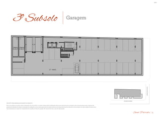 BS”D
Cisterna
21,23 m²
Cisterna
21,08 m²
ESTUDO PRELIMINAR 3° SUBSOLO - GARAGEM
ST. PATRICK´S
prévio. O projeto poderá sofrer modificações decorrentes das posturas municipais e das concessionárias locais. A planta não apresenta localização de pilares e prumadas de instalações, pois se
são referentes à área privativa de cada unidade. As áreas privativas representam as áreas dos compartimentos somadas as áreas de paredes. As cotas são de eixo a eixo de cada parede.
ENTO
RUA RAINHA GUILHERMINA
AVENIDAATAULFODEPAIVA
3º Subsolo Garagem
Esta é uma planta provisória sujeita à alteração sem aviso prévio. O projeto poderá sofrer modificações decorrentes das posturas municipais e das concessionárias locais. A planta não
apresenta localização de pilares e prumadas de instalações, pois se trata apenas de um estudo preliminar. As áreas descritas são referentes à área privativa de cada unidade. As áreas priva-
tivas representam as áreas dos compartimentos somadas as áreas de paredes. As cotas são de eixo a eixo de cada parede.
.
PROJETO PRELIMINAR EM DESENVOLVIMENTO
15Saint Patrick’s
 