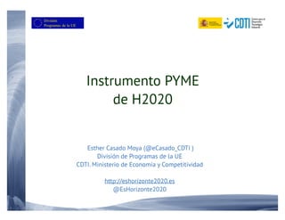 20151105 Visión general del Instrumento PYME 