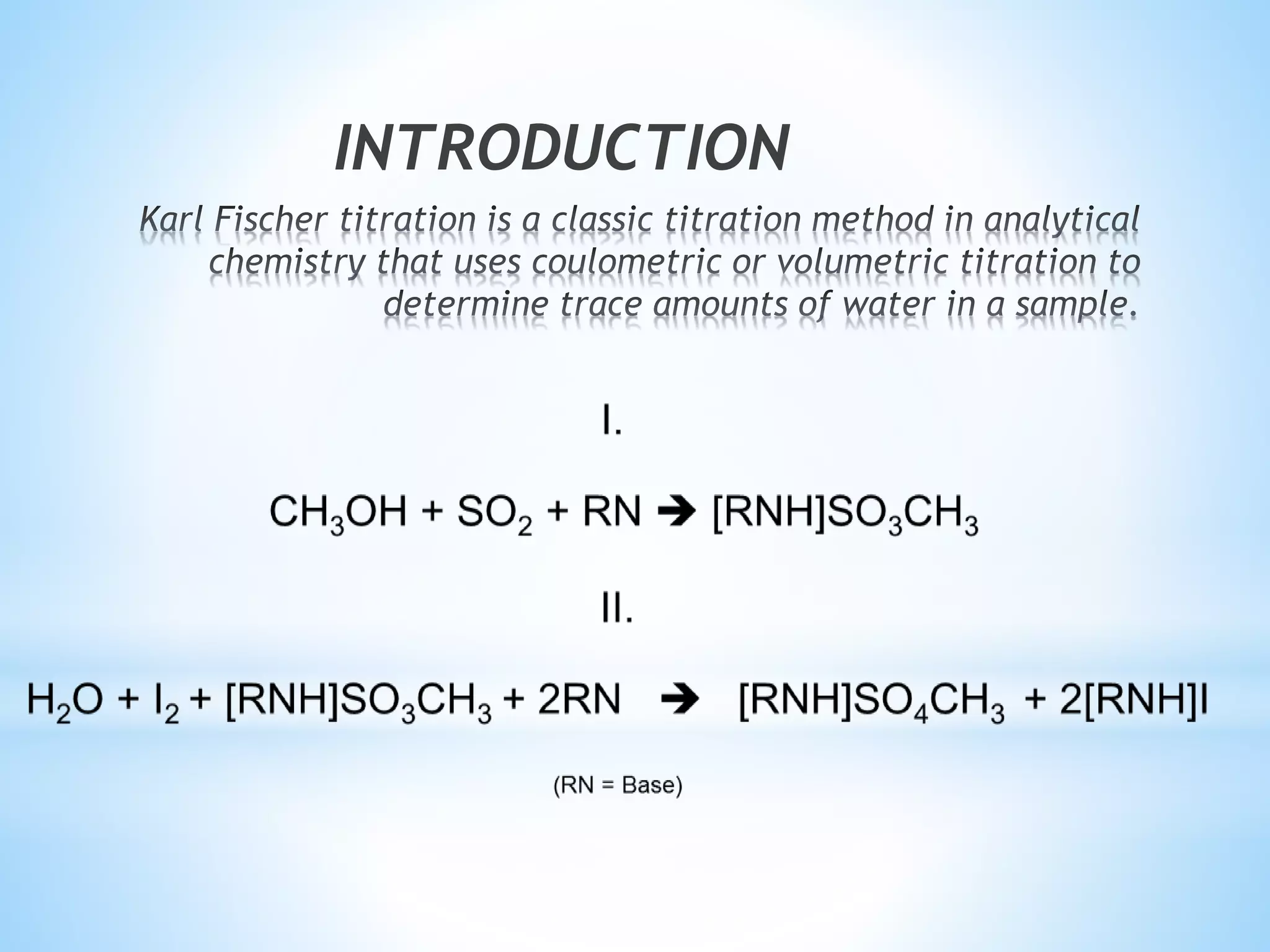 Karl fischer titration slide pptx