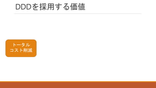 DDDを採用する価値
トータル
コスト削減
 