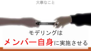 モデリングは
メンバー自身に実施させる
 