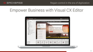 Regain control in the era of digitization
35
Empower Business with Visual CX Editor
 