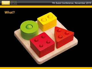 7th Sutol Conference, November 2015
What?
 