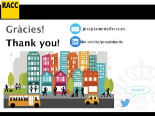 Gràcies!
Thank you!
@josik35
linkedin.com/in/joseplaborda
josep.laborda@racc.es
 
