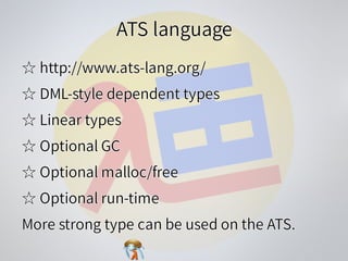 Static typing and proof in ATS language | PPT