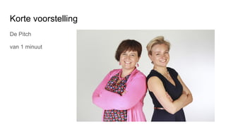 Korte voorstelling
De Pitch
van 1 minuut
 