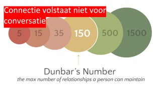 Connectie volstaat niet voor
conversatie
 