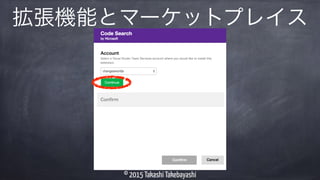 © 2015 Takashi Takebayashi
拡張機能とマーケットプレイス
 