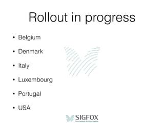 Rollout in progress
• Belgium
• Denmark
• Italy
• Luxembourg
• Portugal
• USA
 
