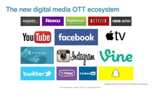 6
Café Numérique London S01E01 - @christopherufin
The new digital media OTT ecosystem
Adapted from Eric Scherer IDATE DWS15 Conference
 