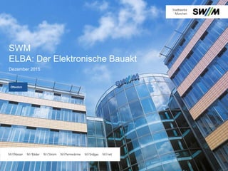 SWM
ELBA: Der Elektronische Bauakt
Dezember 2015
Öffentlich
 