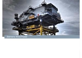 siemens.com/answers
Restricted © Siemens AG 2013. All rights reserved
siemens.com/answers
Restricted © Siemens AG 2013. All rights reserved
siemens.com/answers
Restricted © Siemens AG 2013. All rights reserved
Optimising Offshore Grid
Connection
Siemens Wind Power
 