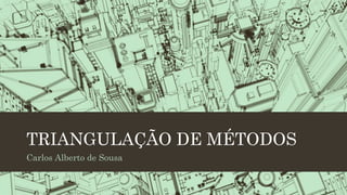 Exemplo de procedimento de triangulação. Em cada ponto (1 a 3) é