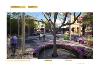 14Prepared for the City of Stonnington
by rushwright associates
STAGE 1: GRATTAN GARDENS
GLAZED BRICK WALL
WITH BULLNOSE PROFILE
STEEL TREE SURROUND
GRATTAN GARDENS FORECOURT
GRANITE SETTS IN 4 NEUTRAL GREY TONE COLOURS
IN WOVEN PAVING PATTERN
EXISTING WATER FEATURE
WITH STAINLESS STEEL GRATES
TO BE RETAINED
 