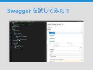 Swagger を試してみた 1
 