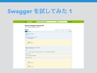 Swagger を試してみた 1
 