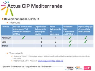 Présentation 63ème plénière Medinsoft / CIP / Clusir Paca 10/12/15