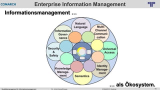 Qualitätsmanagement & Informationsmanagement COMARCH WebinarDr. Ulrich Kampffmeyer 75
© PROJECT CONSULT Unternehmensberatung Dr. Ulrich Kampffmeyer GmbH 2011 / Autorenrecht: <Vorname Nachname> Feb-16 / Quelle: PROJECT CONSULT 2
Informationsmanagement …
… als Ökosystem.
Enterprise Information Management
 